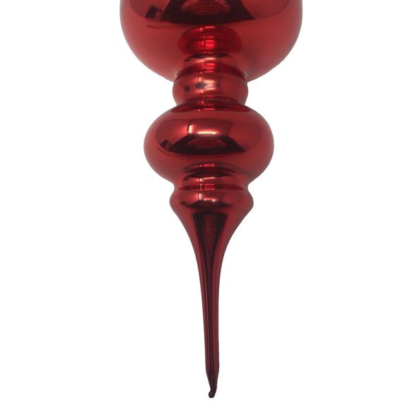 DEPARTMENT 56 Mercury Glass Double Finial Ornament VTG Red 10" with Box - Picture 5 of 12